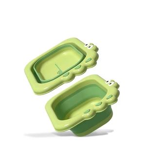 <span class=keywords><strong>Lavabo</strong></span> de bébé en plastique pliable en forme de dessin animé pour les produits de bain de lavage des pieds pour enfants - Product Image 2