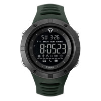 Jam Tangan Elektronik TOMI Sport dengan Fungsi Stopwatch, Diameter Dial 50mm, Tali Kulit, Mesin Hangzhou, Desain Sederhana dan Multifungsi