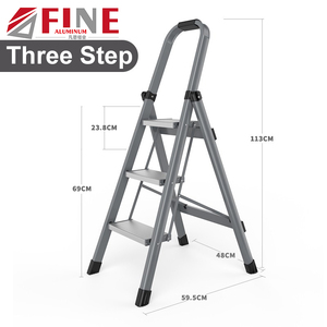 Giao hàng nhanh gấp bước thang bán buôn thép không gỉ Nhà thang chất lượng 3 bước thang - Product Image 3