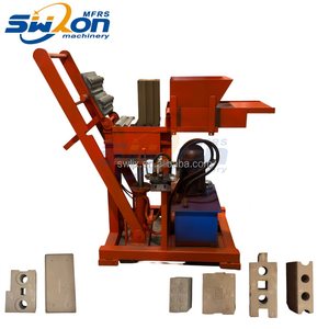 Mesin pembuat bata tanah liat semi otomatis hidrolik mesin bata multifungsi mesin pembentuk blok bata bumi - Product Image 1