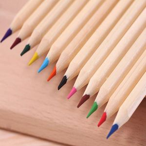 Lot de 12 crayons de couleur HB en bois naturel, mignons et très demandés, vente en gros à prix abordable pour le dessin des écoliers - Product Image 3