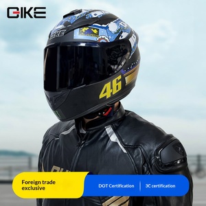 <span class=keywords><strong>Casque</strong></span> de moto Kike ABS pour homme/femme, quatre saisons, <span class=keywords><strong>casque</strong></span> intégral de sécurité avec certification 3C/DOT - Product Image 2