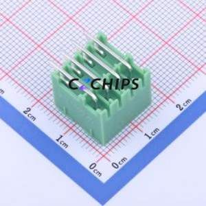 KF2EDGKRH-3.5-2*4P Plug-in Terminal Block Bent Lead Through Hole,P=3.5mm Board-to-Board / Socket - Closed 2x4P 3.5mm Green - Product Image 2