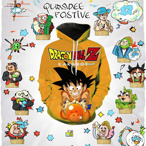 เสื้อฮู้ดอนิเมะลายใหม่ คุณภาพดี สำหรับผู้ชายและผู้หญิง ลายโกคู เสื้อสเวตเชิ้ตลำลอง สกรีนลายแบบรีดร้อน เสื้อคลุมแบบสวมหัว สำหรับฤดูใบไม้ร่วง - Product Image 3