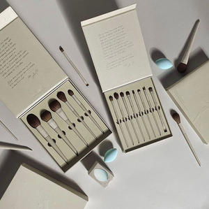 12 חתיכה סט העין צל מברשת חבילת נייר קוסמטיקה קרטון איפור מארגן אבקת מברשת אחסון נעליים עם מוסיף - Product Image 2