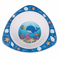Assiette triangulaire imprimée en 3D sans BPA, prix d'usine, ensemble d'assiettes écologiques en PP pour enfants, idéales pour la rentrée scolaire