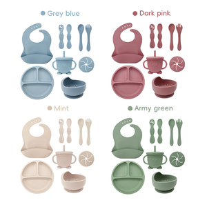 Kit de Alimentación de Silicona para Bebés, Libre de BPA, 6 Piezas, Juego de Utensilios con Dibujos Animados para Niños Pequeños, Cuchara de Flujo Lento, Vajilla de Entrenamiento para Comer Solo - Product Image 6