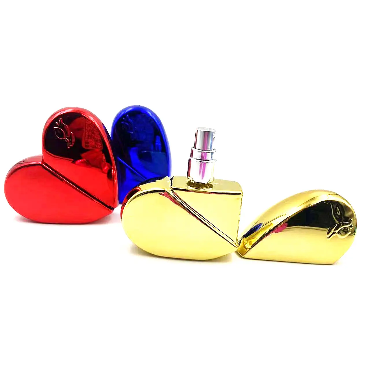 25ミリリットルHeart Shaped Glass Perfume BottlesとSpray Refillable Empty Perfume AtomizerためWomen