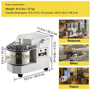 Mélangeur à pâte entièrement automatique, <span class=keywords><strong>pétrin</strong></span> à farine commercial pour boulangerie, pizza, hôtel, magasin d'alimentation - Product Image 2