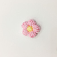 Fleurs au Crochet en coton faites à la main colorées, couette Scrapbooking bricolage 3d artisanat tricoté tissu fleur Applique vêtements décoration