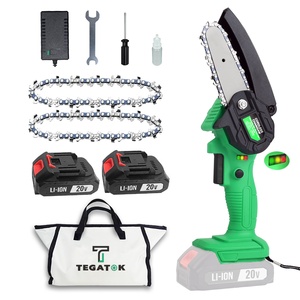 Meilleures ventes <span class=keywords><strong>Batterie</strong></span> Li-ion 20V 100mm/4 pouces <span class=keywords><strong>Mini</strong></span> tronçonneuse sans fil de qualité industrielle et bricolage Deux batteries incluses - Product Image 1
