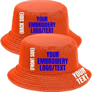 Custom Embroidery Solid Color <b>Reversible</b> Beach Sun Cap Personalized <b>Bucket</b> <b>Hat</b> for Men and Women Summer Fishing Casual <b>Hat</b> - Product Image 6
