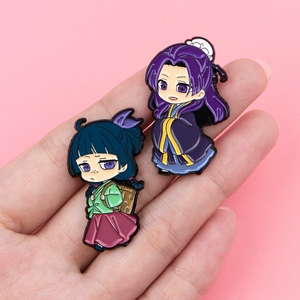14 Nuevos Diseños de Insignias Metálicas Esmaltadas de <span class=keywords><strong>Anime</strong></span> The Apothecary para Decoración de Mochilas y Ropa - Product Image 3