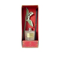 Nouveaux ensembles diffuseurs de parfum en verre personnalisés de 200 ml avec bâtonnets en rotin, en gros, avec boîtes de luxe et emballages pour Noël