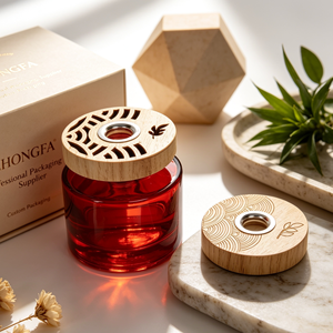 Custom Wooden Perfume Caps And <b>Reed</b> <b>Diffuser</b> Caps Natural Wood Closures For Fragrance <b>Bottle</b> Packaging - Product Image 4