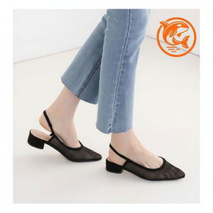 Sandales plates décontractées confortables pour l'été Cool Mesh Design Chaussures à bride arrière légères - Product Image 1