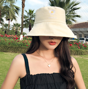 Nouveau style chrysanthème broderie <span class=keywords><strong>chapeau</strong></span> de pêcheur tout-match loisirs <span class=keywords><strong>parasol</strong></span> <span class=keywords><strong>chapeau</strong></span> de seau <span class=keywords><strong>chapeau</strong></span> - Product Image 4
