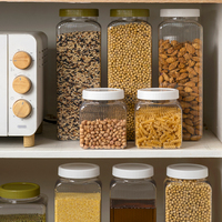 Boîtes scellées en plastique pour miel, céréales, pâtes, macaronis, grains, noix, en gros
