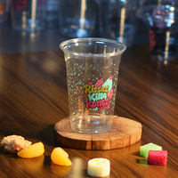 Gobelets en plastique transparents jetables de 10/12/14/16/18/20 oz pour boissons froides, thé au lait, café, personnalisables avec couvercles