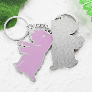 Portachiavi in Metallo Personalizzati con Motivi di Animali Cartoon, Catene Portachiavi in Metallo con Logo, Anelli Portachiavi in Lega di Zinco Argento con Smalto Duro e Logo all'Ingrosso - Product Image 4