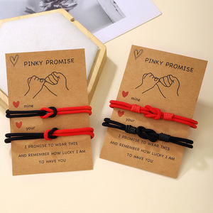Fashion String <b>Bracelet</b> Black <b>White</b> Braided Knot Unisex Gift Wearable Jewelry Yiwu Origin - Product Image 4