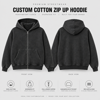 Sweat-shirt à capuche zippé personnalisé 100 % coton imprimé et brodé pour homme, en molleton, style streetwear, marque privée