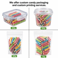 Barres de bonbons gélifiés fourrées au goût acidulé, directement de l'usine, OEM, marque privée, emballage personnalisé, sac multicolore, vente en gros, exportateur
