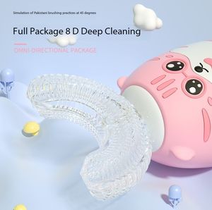 Cepillo de Dientes Eléctrico en Forma de U para Niños OEM - Ultrasónico 360. Limpieza con silicona de grado alimenticio y carga micro USB - Product Image 3