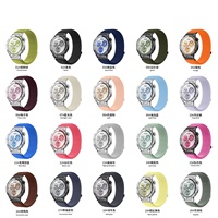 Bracelet de montre en tissu tissé et respirant 18/20/22mm pour montre intelligente Huawei Samsung Garmin en nylon avec crochet et boucle