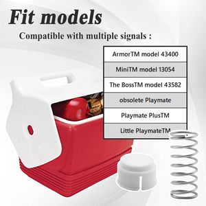Igloo Cooler Replacement Buttons And Springs 4 Pack White PP Material For Playmate Insulation Box - Product Image 3