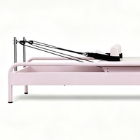 Máquina de Pilates Reformer de Aluminio Resistente para Gimnasio en Casa, Cama de Ejercicio para Estudio con Microfibra Lavable