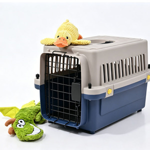 Caisse de transport rigide <span class=keywords><strong>pour</strong></span> animaux de compagnie, résistante à l'humidité, <span class=keywords><strong>pour</strong></span> chiens et chats, avec ventilation complète et porte à verrouillage de sécurité - Product Image 1