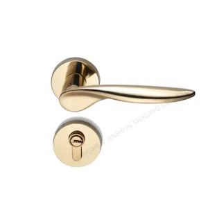 European Luxury Door Handle Plating Chrome Gold Door Knobs Smooth Touch Decorated Bedroom Door Handle