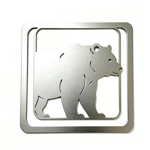 Marcapáginas de metal personalizado con diseño de oso calado, marcapáginas de recuerdo con recorte de animal para regalo promocional - Product Image 3