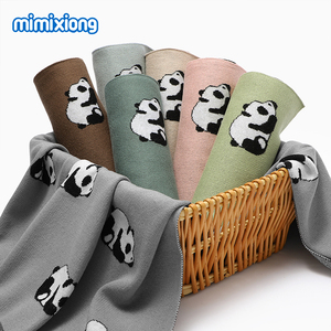 Manta de Bebé Mimixiong, Tejida, Suave y Ligera, con Lindo Diseño de <span class=keywords><strong>Panda</strong></span>, de Algodón, para Cuna, Cochecito y Guardería - Product Image 3