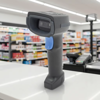 Lecteur de codes-barres 1D 2D QR sans fil 2,4 GHz avec base de charge, longue portée, lecteur de codes USB pour entrepôt, commerce de détail, inventaire