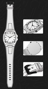 นาฬิกาข้อมือแบบกำหนดเอง OEM ODM สำหรับทุกเพศทุกวัย  ไม่มีโ<span class=keywords><strong>ล</strong></span>โก้ สายโพลีคาร์บอเนตและซิลิโคน หน้าปัดสี่เห<span class=keywords><strong>ล</strong></span>ี่ยม<span class=keywords><strong>สี</strong></span><span class=keywords><strong>ดำ</strong></span> ระบบควอตซ์ สำหรับผู้ชาย - Product Image 6