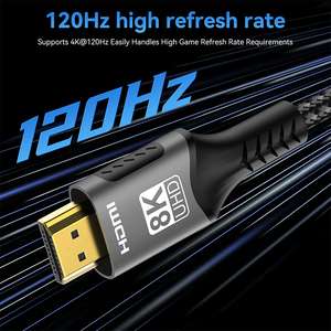 Tendance nouveau câble d'accessoires informatiques <span class=keywords><strong>HDMI</strong></span> 2.1 2.2 câble vidéo <span class=keywords><strong>HDMI</strong></span> Ultra haute vitesse 8k 4k 48gbps plaqué or HD 3D <span class=keywords><strong>HDMI</strong></span> - Product Image 2