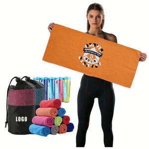 Customised Eco Friendly Digital Printed Solid Color Quick Dry <b>Terry</b> Microfiber Gym Sports <b>Towel</b> with Custom Logo - Product Image 1