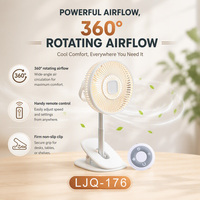 2026 ventilateur à pince pliable avec télécommande Rotation détachable comme ventilateur suspendu LED veilleuse pour bureau chambre bureau Camping