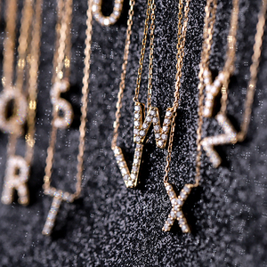 Liquidación de Stock Collar con Nombre Personalizado en Oro de 18k Colgante con 26 Letras del Alfabeto Joyería para Mujer Collar con Inicial de Diamante Creado en Laboratorio - Product Image 3