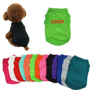 여름 <span class=keywords><strong>XXL</strong></span> 큰 애완 동물 빈 옷 티셔츠 민소매 의상 고양이 의류 강아지 조끼 면 대형 애완 동물 부드러운 일반 개 옷 - Product Image 2