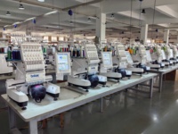 Machine à broder informatisée BR-1200 à tête unique, 12 aiguilles, pour t-shirts et casquettes, 360x200mm