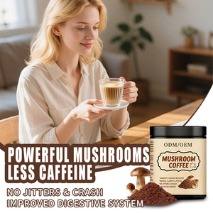 Fórmula de Café Orgánico con Hongos en Polvo Personalizada, Gluconato de Zinc, Suplemento en Polvo Instantáneo, Envase en Botella, Mejora la Inmunidad - Product Image 2