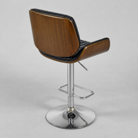Tabouret de bar pivotant HR-6004 pour bar et café avec structure en contreplaqué, coussin en PU, base chromée 410 mm pour la personnalisation en gros