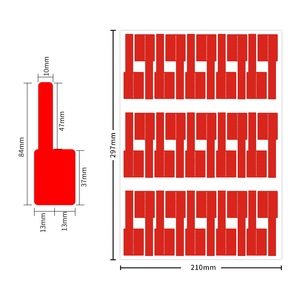 Étiquette autocollante pour câble en fibre optique, résistante à l'eau, à l'huile et aux déchirures, de type P, couleur - Product Image 4