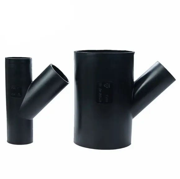 China hergestellt Hdpe Siphon Drainage Fitting Pipe Y Typ Tee Pe 100 Polyethylen Rohr verschraubungen