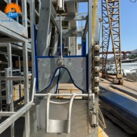 Boîte d'abattage inclinée pneumatique pour bovins, machine d'abattage en acier inoxydable pour abattoir, avec roulement de moteur