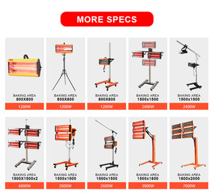 Funisi Bán Hàng Nóng Hồng Ngoại Sơn Chữa Đèn Sơn Khô Sóng Ngắn 2600W 110V/220V IR Đèn Cho Thân Xe - Product Image 2