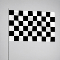 Drapeau de course personnalisé noir et blanc à carreaux en polyester pour événements sportifs automobiles, décoration intérieure et extérieure de garage